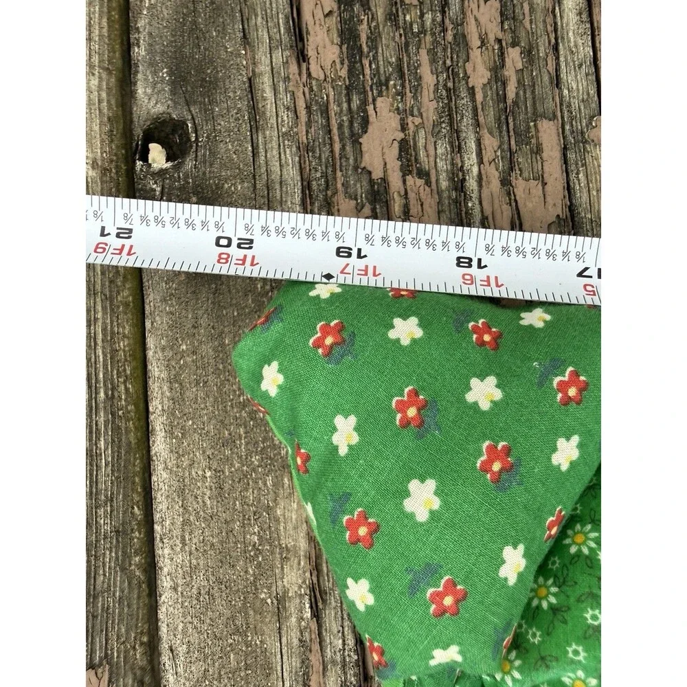Handmade Quilted Patchwork Christmas Tree Wall Hanging with Jingle Bells Vintage
